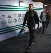 10 October 2019; Gavin Bazunu of Republic of Ireland arrives ahead of the UEFA European U21 Championship Qualifier Group 1 match between Republic of Ireland and Italy at Tallaght Stadium in Tallaght, Dublin. Photo by Eóin Noonan/Sportsfile