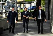11 October 2019; Conor McGregor, centre, arrives at The Criminal Courts of Justice in Dublin. Photo by Ramsey Cardy/Sportsfile