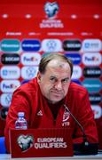 11 October 2019; Manager Vladimír Weiss during a Georgia press conference at the Boris Paichadze Erovnuli Stadium in Tbilisi, Georgia. Photo by Seb Daly/Sportsfile