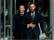 11 October 2019; Conor McGregor leaves The Criminal Courts of Justice in Dublin. Photo by Ramsey Cardy/Sportsfile