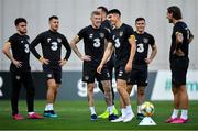 11 October 2019; Republic of Ireland players, from left, Aaron Connolly, James Collins, James McClean, Callum O'Dowda, Josh Cullen and Jeff Hendrick during a training session at the Boris Paichadze Erovnuli Stadium in Tbilisi, Georgia. Photo by Seb Daly/Sportsfile