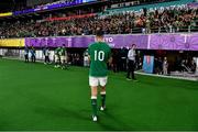 19 October 2019; Jonathan Sexton of Ireland leaves the pitch after the 2019 Rugby World Cup Quarter-Final match between New Zealand and Ireland at the Tokyo Stadium in Chofu, Japan. Photo by Brendan Moran/Sportsfile