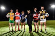 22 October 2019; In attendance during the AIB GAA Club Championships Launch are, from left, Corofin and former Galway footballer Gary Sice, Cuala and Dublin hurler Sean Moran, Sarsfields and Cork camogie player Niamh O'Callaghan, former St Paul’s and Lisdowney camogie player, and former Kilkenny camogie manager, Ann Downey, Ballygunner hurler Dessie Hutchinson and Crossmaglen Rangers and Armagh footballer Oisin O’Neill at the launch of the AIB Camogie and Club Championship. This is AIB’s 29th year sponsoring the AIB GAA Football, Hurling and their 7th year sponsoring the Camogie Club Championships. For exclusive content and behind the scenes action throughout the AIB GAA & Camogie Club Championships follow AIB GAA on Facebook, Twitter, Instagram, and Snapchat. Photo by Sam Barnes/Sportsfile