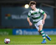 24 October 2019; Kevin Zefi of Shamrock Rovers during the SSE Airtricity Under-15 League Final match between Shamrock Rovers and St. Patrick's Athletic at Tallaght Stadium in Dublin. Photo by Eóin Noonan/Sportsfile
