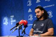 28 October 2019; James Lowe during a Leinster Rugby press conference at Leinster Rugby Headquarters in UCD, Dublin. Photo by Ramsey Cardy/Sportsfile