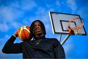 16 August 2019; Aidan Harris Igiehon poses for a portrait at Coláiste Bride in Clondalkin, Dublin, Ireland. 19 year old Aidan will play for the Louisville Cardinals of the Atlantic Coast Conference in the 2019-20 Division I men's college basketball season. Photo by Brendan Moran/Sportsfile