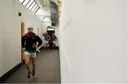 3 November 2019; Luke Loughlin of Clonkill runs out ahead of the AIB Leinster GAA Hurling Senior Club Championship Quarter-Final match between Clonkill and Ballyhale Shamrocks at TEG Cusack Park in Mullingar, Westmeath. Photo by Ramsey Cardy/Sportsfile