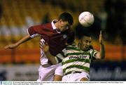 28 November 2003; Kevin Doherty, Shelbourne, in action against Tony Grant, Shamrock Rovers. eircom league Premier Division, Shamrock Rovers v Shelbourne, Tolka Park, Dublin. Soccer. Picture credit; David Maher / SPORTSFILE *EDI*