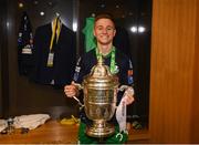 3 November 2019; Brandon Kavanagh of Shamrock Rovers celebrates following the extra.ie FAI Cup Final between Dundalk and Shamrock Rovers at the Aviva Stadium in Dublin. Photo by Stephen McCarthy/Sportsfile