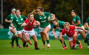 10 November 2019; Eimear Considine of Ireland makes a break during the Women's Rugby International match between Ireland and Wales at the UCD Bowl in Dublin. Photo by David Fitzgerald/Sportsfile