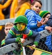 10 November 2019; A young Dunloy supporter during the Ulster GAA Hurling Senior Club Championship Final match between Slaughtneil and Dunloy at Páirc Esler, Newry, Co Down. Photo by Philip Fitzpatrick/Sportsfile