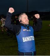 10 November 2019; Slaughtneil manager Michael McShane celebrates after the Ulster GAA Hurling Senior Club Championship Final match between Slaughtneil and Dunloy at Páirc Esler, Newry, Co Down. Photo by Philip Fitzpatrick/Sportsfile