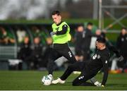 11 November 2019; Lee O'Connor, left, and Troy Parrott during a Republic of Ireland training session at the FAI National Training Centre in Abbotstown, Dublin. Photo by Stephen McCarthy/Sportsfile