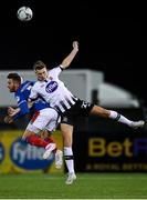 11 November 2019; Daniel Cleary of Dundalk in action against Andrew Waterworth of Linfield during the Unite the Union Champions Cup Second Leg match between Dundalk and Linfield at Oriel Park in Dundalk, Louth. Photo by Eóin Noonan/Sportsfile