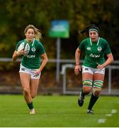 10 November 2019; Eimear Considine, left, and Nichola Fryday of Ireland during the Women's Rugby International match between Ireland and Wales at the UCD Bowl in Dublin. Photo by David Fitzgerald/Sportsfile