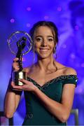 16 November 2019; Cork footballer Eimear O'Donovan with her Munster Young Player of the Year award during the TG4 Ladies Football All-Star Awards banquet, in association with Lidl, at the CityWest Hotel in Saggart, Co Dublin. Photo by Brendan Moran/Sportsfile