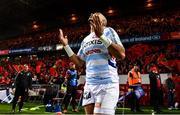 23 November 2019; Simon Zebo of Racing 92 leads out his team ahead of the Heineken Champions Cup Pool 4 Round 2 match between Munster and Racing 92 at Thomond Park in Limerick. Photo by Sam Barnes/Sportsfile
