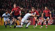 23 November 2019; Mike Haley of Munster is tackled by Antonie Claassen of Racing 92 during the Heineken Champions Cup Pool 4 Round 2 match between Munster and Racing 92 at Thomond Park in Limerick. Photo by Brendan Moran/Sportsfile