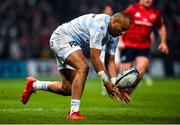 23 November 2019; Simon Zebo of Racing 92 during the Heineken Champions Cup Pool 4 Round 2 match between Munster and Racing 92 at Thomond Park in Limerick. Photo by Diarmuid Greene/Sportsfile