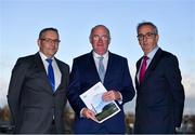 4 December 2019; Uachtarán Chumann Lúthchleas Gael John Horan, centre, with Fergal McGill, Director of Player, Club and Games Administration, left, and Eddie Sullivan, Fixtures Calandar Review Taskforce Chairman, during the Launch of GAA Fixtures Calendar Review Task Force report at GAA Museum, Croke Park in Dublin. Photo by Eóin Noonan/Sportsfile