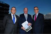 4 December 2019; Uachtarán Chumann Lúthchleas Gael John Horan, centre, with Fergal McGill, Director of Player, Club and Games Administration, left, and Eddie Sullivan, Fixtures Calandar Review Taskforce Chairman, during the Launch of GAA Fixtures Calendar Review Task Force report at GAA Museum, Croke Park in Dublin. Photo by Eóin Noonan/Sportsfile