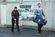 7 December 2019; Kildare manager Jack O'Connor, left, and selector Ross Glavin arrive for the 2020 O'Byrne Cup Round 1 match between Kildare and Longford at St Conleth's Park in Newbridge, Kildare. Photo by Piaras Ó Mídheach/Sportsfile