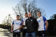11 December 2019; TQS Integration announced their sponsorship of Waterford GAA for 2020 at TQS Integration Systems in Lismore, Waterford. In attendance is Waterford hurling team manager Liam Cahill with from left Waterford players Conor Gleeson, Conor Prunty and Kieran Bennett.  Photo by Matt Browne/Sportsfile