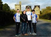 11 December 2019; TQS Integration announced their sponsorship of Waterford GAA for 2020 at TQS Integration Systems in Lismore, Waterford. In attendance is Waterford hurling team manager Liam Cahill with, from left, Waterford players Kieran Bennett, Conor Prunty and Conor Gleeson.  Photo by Matt Browne/Sportsfile