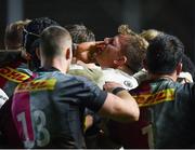 13 December 2019; Jordi Murphy of Ulster receives a hand to the face as players from both sides tussle during the Heineken Champions Cup Pool 3 Round 4 match between Harlequins and Ulster at Twickenham Stoop in London, England. Photo by Seb Daly/Sportsfile