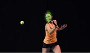 3  January 2020; Sol O Lideadha competes against Tanya Murtagh during the 2020 Shared Access National Indoor Senior Tennis Championships at David Lloyd Riverview in Dublin. Photo by David Fitzgerald/Sportsfile