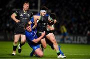 4 January 2020; Tom Daly of Connacht is tackled by Tadhg Furlong, left, and Max Deegan of Leinster  during the Guinness PRO14 Round 10 match between Leinster and Connacht at the RDS Arena in Dublin. Photo by Sam Barnes/Sportsfile