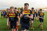 7 January 2020; Temple Carrig School players after the Bank of Ireland Vinnie Murray Cup Round 1 match between St Andrew’s College and Temple Carrig School at Energia Park in Donnybrook, Dublin. Photo by Matt Browne/Sportsfile