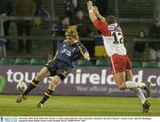 6 December 2003; Brian O'Driscoll, Leinster, in action against Biarritz's Marc Stcherbina. Heineken Cup, Pool 3, Round 1, Leinster Lions v Biarritz Olympique, Lansdowne Road, Dublin. Picture credit; Brendan Moran / SPORTSFILE *EDI*