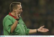 6 December 2003; David Pearson, Referee. Heineken Cup, Pool 3, Round 1, Leinster Lions v Biarritz Olympique, Lansdowne Road, Dublin. Picture credit; Brendan Moran / SPORTSFILE *EDI*