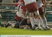 6 December 2003; Eric Miller, Leinster, scores his sides 3rd try against Biarritz. Heineken Cup, Pool 3, Round 1, Leinster Lions v Biarritz Olympique, Lansdowne Road, Dublin. Picture credit; Brendan Moran / SPORTSFILE *EDI*