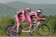 20 June 2013; Aidan Reade and Declan Lally, Black Rose Racing, in action during the Elite Men's Tandem National Time-Trial Championships. Carlingford, Co. Louth. Picture credit: Stephen McMahon / SPORTSFILE