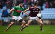 12 January 2020; John Daly of Galway in action against Kevin McLoughlin of Mayo during the FBD League Semi-Final match between Mayo and Galway at Elverys MacHale Park in Castlebar, Mayo. Photo by Piaras Ó Mídheach/Sportsfile