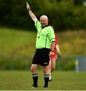 22 June 2019; Referee Gus Chapman during the Ladies Football All-Ireland U14 Gold Final 2019 match between Monaghan and Tyrone at St Aidan's GAA Club in Templeport, Cavan. Photo by Ray McManus/Sportsfile