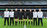 19 January 2020; Referee Conor Lane, fourth left, with his officials prior to the AIB GAA Football All-Ireland Senior Club Championship Final between Corofin and Kilcoo at Croke Park in Dublin. Photo by Seb Daly/Sportsfile