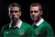 4 September 2014; Seamus Coleman and James McCarthy during a Republic of Ireland Portrait Session at Portmarnock Hotel & Golf Links in Portmarnock, Dublin. Photo by David Maher/Sportsfile