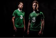 24 March 2015; Richard Keogh and Stephen Quinn during a Republic of Ireland Portrait Session at Portmarnock Hotel & Golf Links in Portmarnock, Dublin. Photo by David Maher/Sportsfile