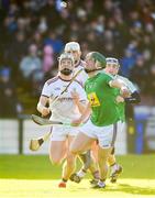 26 January 2020; Darragh Clinton of Westmeath in action against Darren Morrissey of Galway during the Allianz Hurling League Division 1 Group A Round 1 match between Galway and Westmeath at Pearse Stadium in Galway. Photo by Daire Brennan/Sportsfile