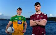 3 February 2020; Sean Mulkerrin of Galway, right, and Jamie Brennan of Donegal pictured at Donegal Harbour during a Media Event in advance of the Allianz Football League Division 1 Round 3 match between Donegal and Galway on Sunday. Photo by Sam Barnes/Sportsfile