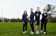 5 February 2020; In attendance, from left, are Leinster rugby players Daisy Earle, Rob Kearney, Ciarán Frawley and Judy Bobbett at the 2020 Bank of Ireland Leinster Rugby School of Excellence launch in Kings Hospital, over 11,590 kids have taken part in the camp over the past 22 years and 600 places already sold for this summer. Photo by David Fitzgerald/Sportsfile