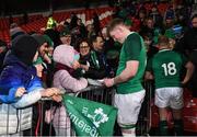 7 February 2020; Sean O'Brien of Ireland signs autographs following the U20 Six Nations Rugby Championship match between Ireland and Wales at Irish Independent Park in Cork. Photo by Harry Murphy/Sportsfile