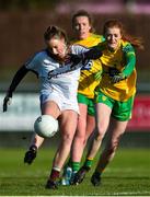 9 February 2020; Ailbhe Davoren of Galway in action against Deirdre Foley of Donegal during the 2020 Lidl Ladies National Football League Division 1 Round 3 match between Donegal and Galway at O'Donnell Park in Letterkenny, Donegal. Photo by Oliver McVeigh/Sportsfile