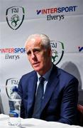 10 February 2020; The Football Association of Ireland are delighted to announce a new partnership with the leading Irish sports retailer INTERSPORT Elverys, as the new title sponsor of the FAI Summer Soccer Schools. Republic of Ireland manager Mick McCarthy during a press conference at INTERSPORT Elverys, Henry Street in Dublin. Photo by Harry Murphy/Sportsfile