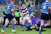 10 February 2020; Patrick O'Farrell of Belvedere College is tackled by Ciarán McCarrick of St Vincent's Castleknock College during the Bank of Ireland Leinster Schools Senior Cup Second Round match between Belvedere College and St Vincent's Castleknock College at Energia Park in Dublin. Photo by Piaras Ó Mídheach/Sportsfile