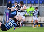 10 February 2020; Jonathan Sargent of Belvedere College is tackled by Conor Delaney of St Vincent's Castleknock College during the Bank of Ireland Leinster Schools Senior Cup Second Round match between Belvedere College and St Vincent's Castleknock College at Energia Park in Dublin. Photo by Piaras Ó Mídheach/Sportsfile