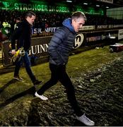 15 February 2020; Corofin's Kieran Fitzgerald steps onto the pitch, with manager Kevin O'Brien, at half-time of the Guinness PRO14 Round 11 match between Connacht and Cardiff Blues at the Sportsground in Galway. Photo by Sam Barnes/Sportsfile